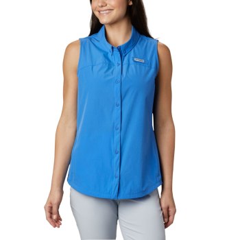 Columbia PFG Fishing Dames, Coral Point Sleeveless Woven Blauw, 03SERBZXV
